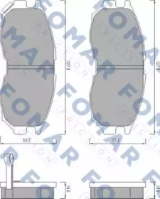 FOMAR FRICTION fo479181 -  Комплект тормозных колодок, дисковый тормоз